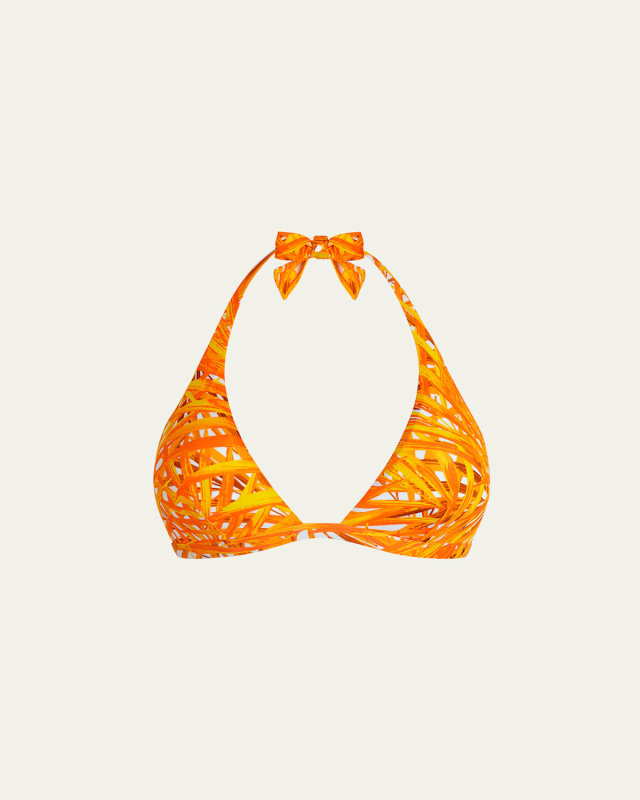 Palm Leaves Jersey Bikini Top